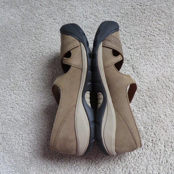 NWB KEEN Presidio Ii Mary Jane Shoes Womens 7.5 Cross Strap Flats Brown Leather - Picture 8 of 12